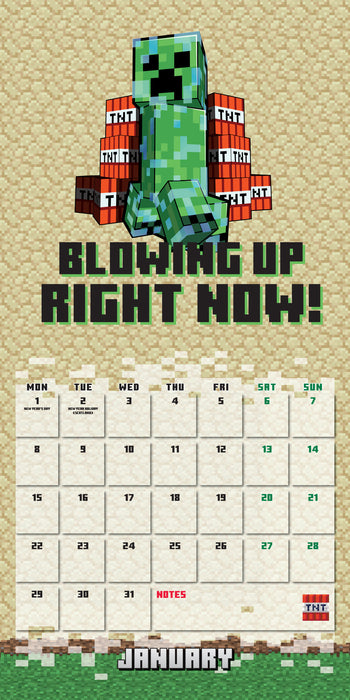 2024 Minecraft Mini Wall Calendar