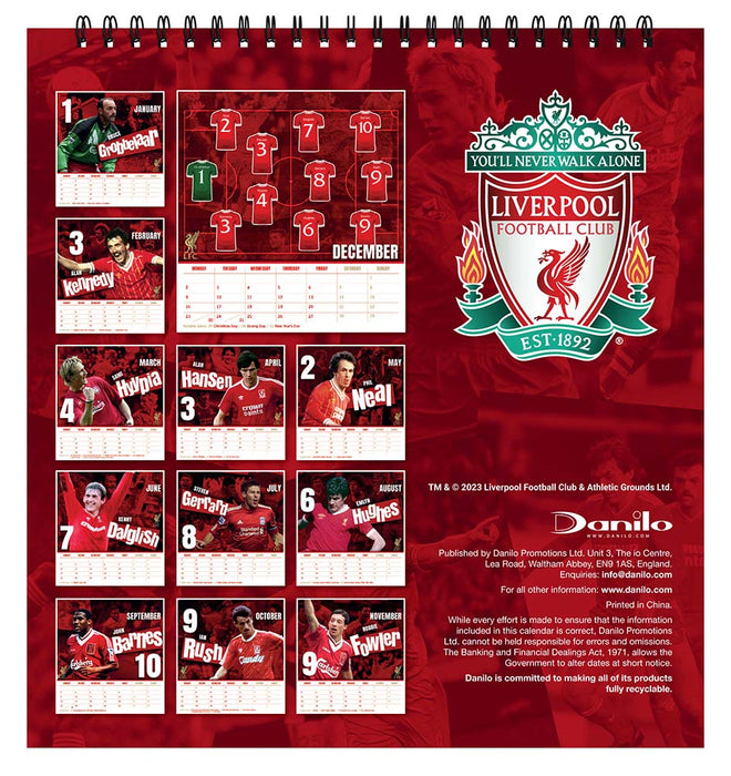 2024 Liverpool FC Desk Easel Calendar