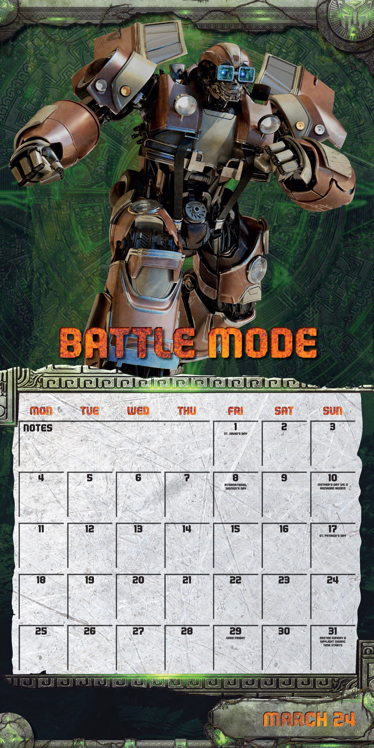 2024 Transformers Movie Wall Calendar — Calendar Club