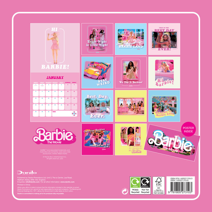 2024 Barbie Movie Wall Calendar — Calendar Club