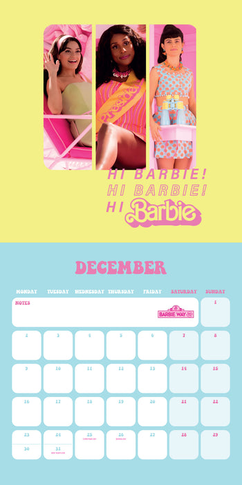 2024 Barbie Movie Wall Calendar