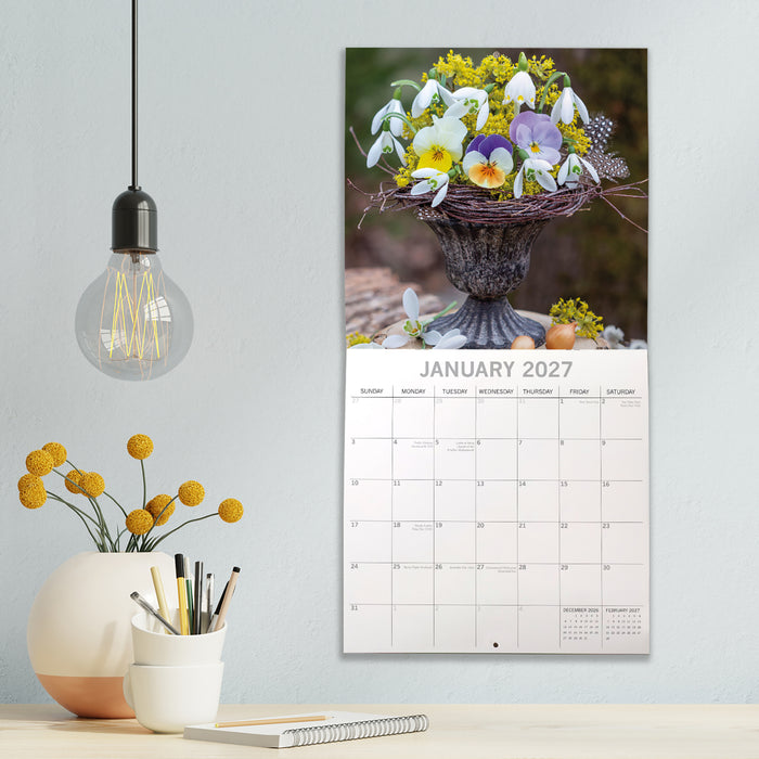 Floral Collection 2027 Square Wall Calendar