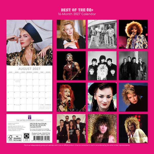 Best of the 80's 2027 Square Wall Calendar