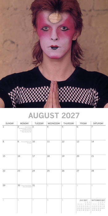 David Bowie 2027 Square Wall Calendar