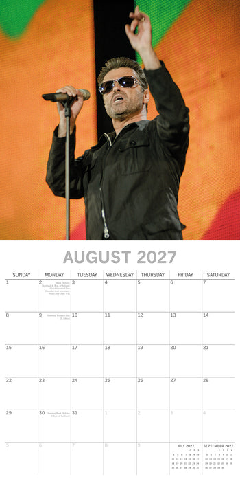 George Michael 2027 Square Wall Calendar