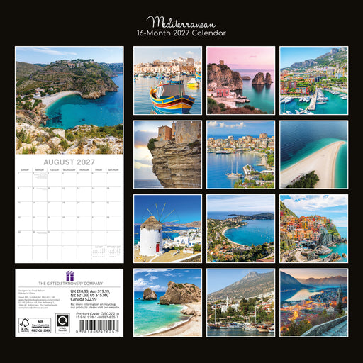 Mediterranean 2027 Square Wall Calendar (Online Exclusive)
