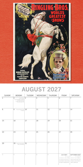 Vintage Performing Arts Posters 2027 Square Wall Calendar