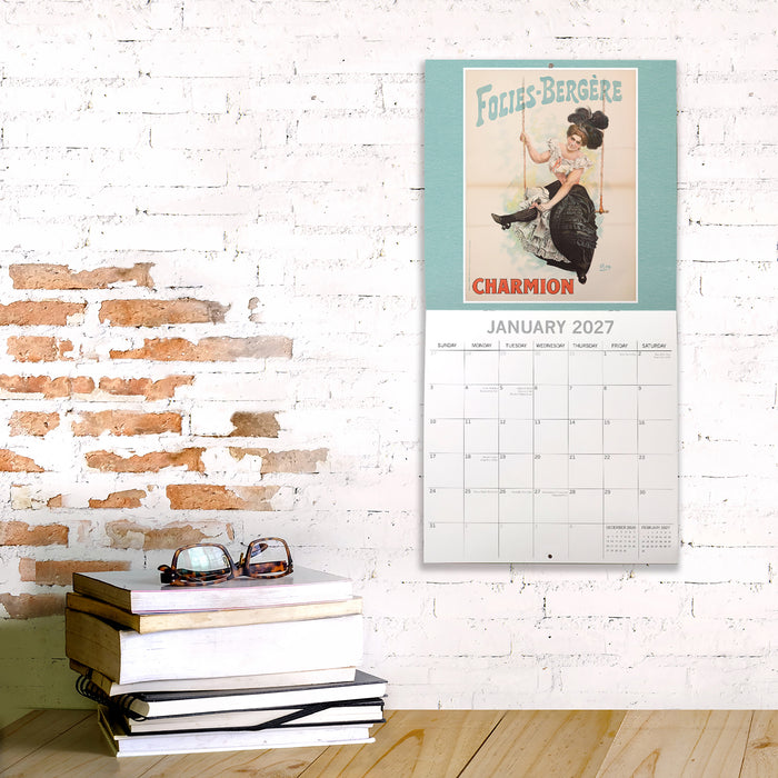 Vintage Performing Arts Posters 2027 Square Wall Calendar