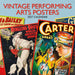 Vintage Performing Arts Posters 2027 Square Wall Calendar