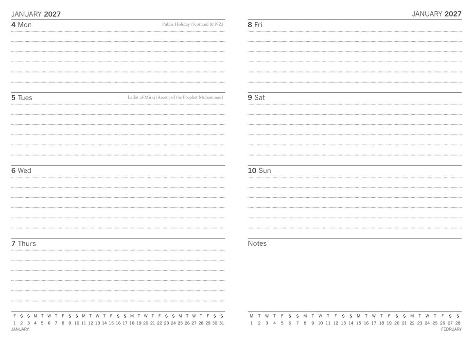 Hokusai 2027 Weekly Diary