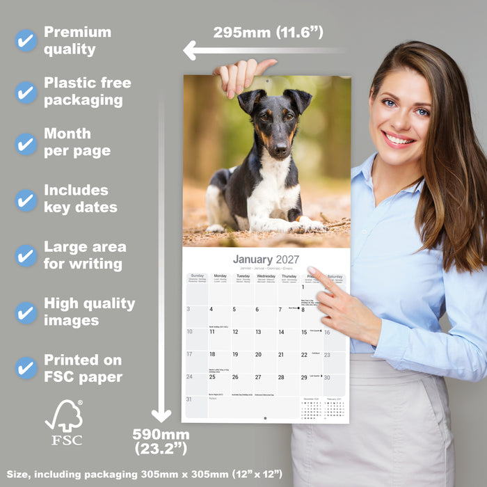 Fox Terrier 2027 Square Wall Calendar