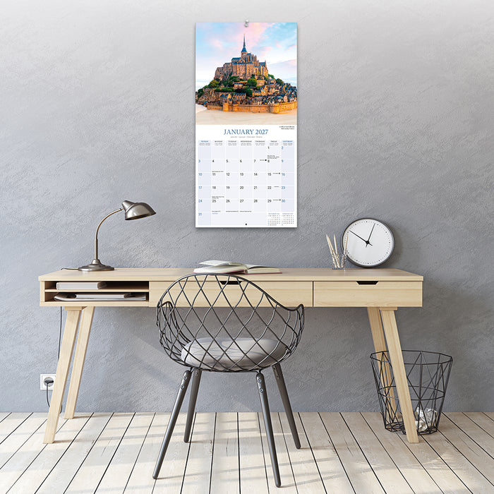 Castles 2027 Square Wall Calendar