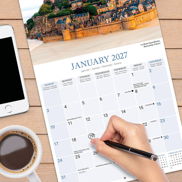Castles 2027 Square Wall Calendar
