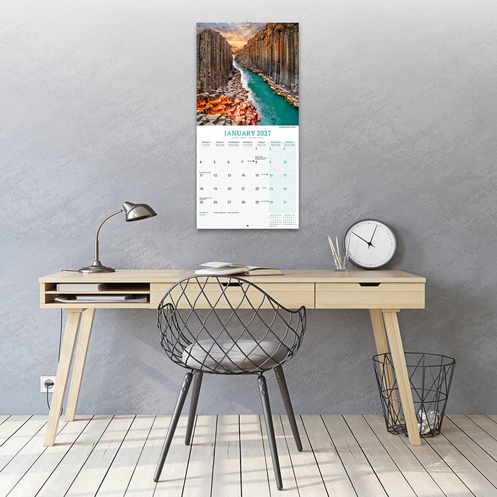Iceland 2027 Square Wall Calendar