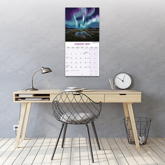 Northern Lights 2027 Square Wall Calendar