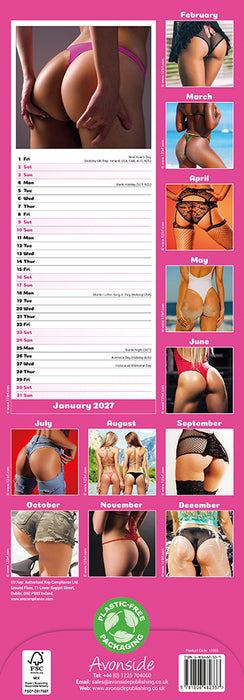 Cheeky Bums 2027 Slimline Wall Calendar