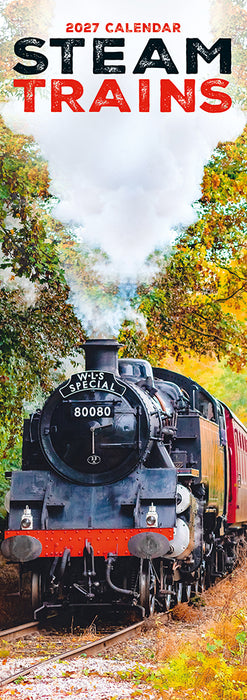 Steam Trains 2027 Slimline Wall Calendar