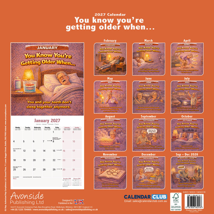 You Know You're Getting Older 2027 Square Wall Calendar