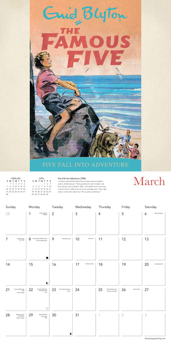 The Famous Five by E Blyton 2027 Square Wall Calendar