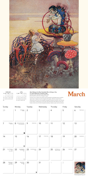 Alice's Adventures in Wonderland 2027 Square Wall Calendar