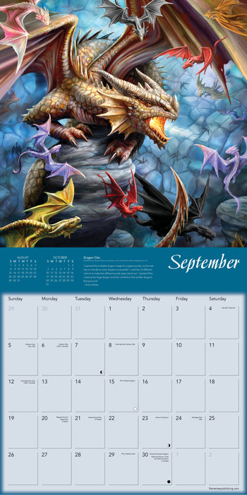 Dragons by Anne Stokes 2027 Square Wall Calendar