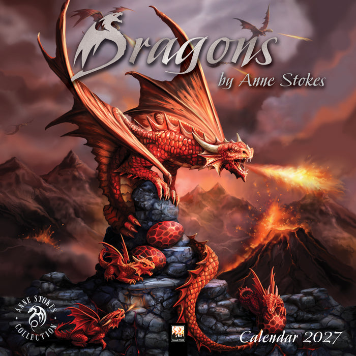 Dragons by Anne Stokes 2027 Square Wall Calendar