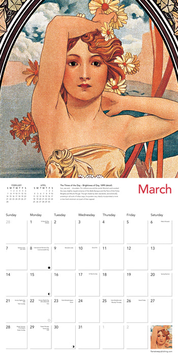 Alphonse Mucha 2027 Square Wall Calendar