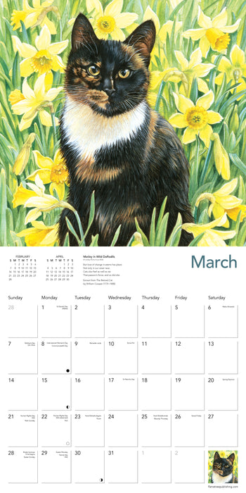 Ivory Cats by Lesley A Ivory 2027 Square Wall Calendar