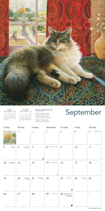 Ivory Cats by Lesley A Ivory 2027 Square Wall Calendar
