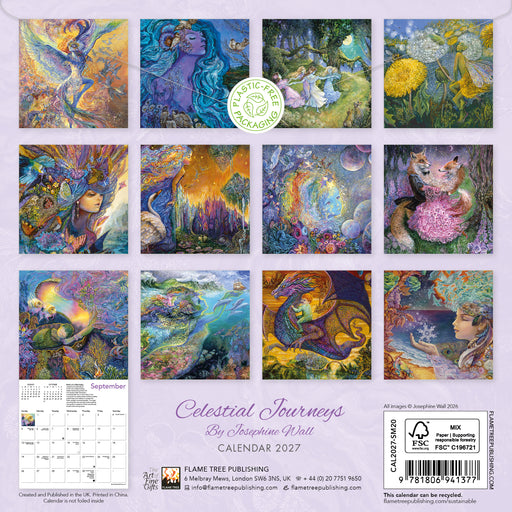 Celestial Journeys by Josephine Wall 2027 Mini Wall Calendar