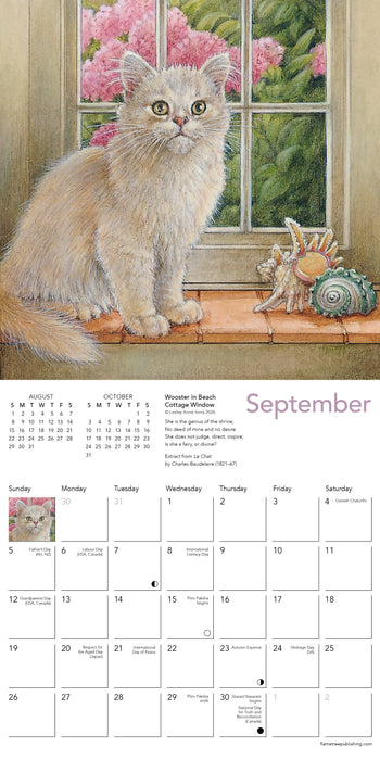 Ivory Cats by Lesley A Ivory 2027 Mini Wall Calendar