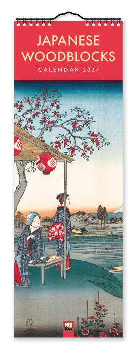 Japanese Woodblocks 2027 Slimline Wall Calendar