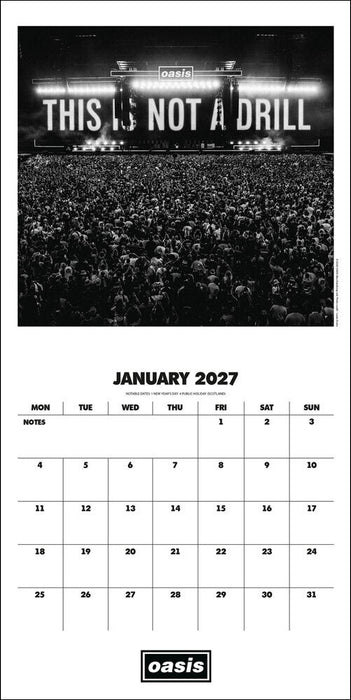 Oasis 2027 Square Wall Calendar
