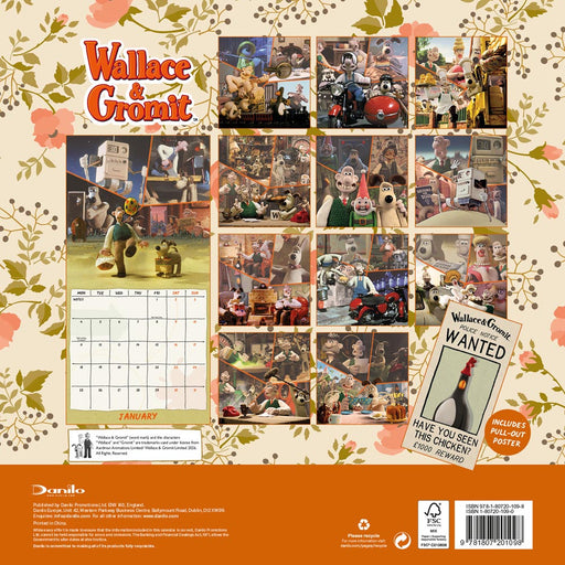 Wallace and Gromit 2027 Square Wall Calendar