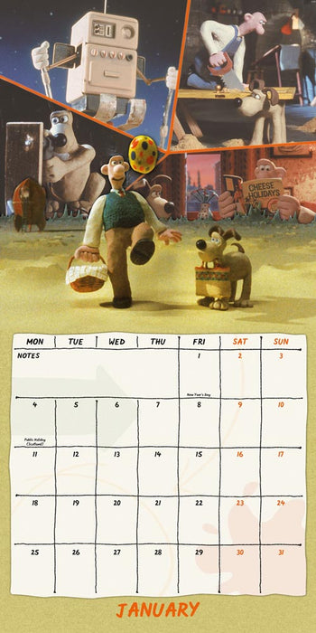 Wallace and Gromit 2027 Square Wall Calendar