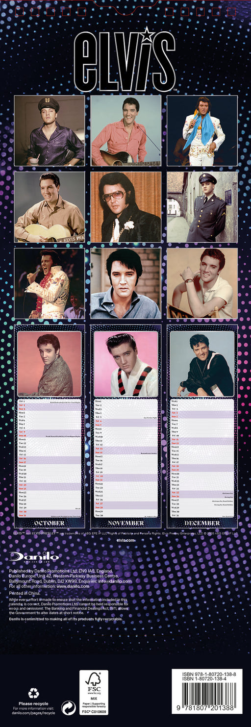 Elvis 2027 Slimline Wall Calendar