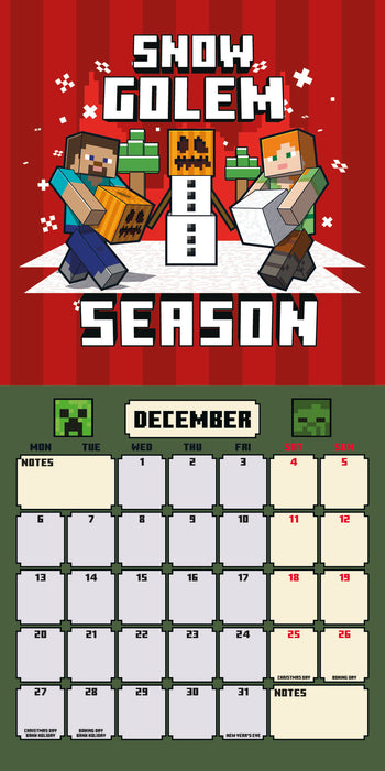 Minecraft 2027 Mini Wall Calendar