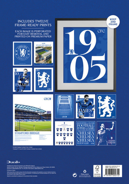 Chelsea Football Club Deluxe 2027 A3 Wall Calendar