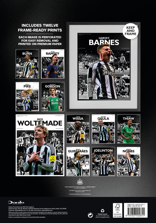 Newcastle United Football Club  2027 A3 Wall Calendar
