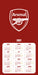 Arsenal Football Club Legends 2027 Square Wall Calendar