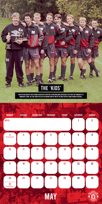 Manchester United Football Club Legends 2027 Square Wall Calendar
