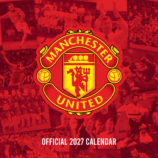 Manchester United Football Club Legends 2027 Square Wall Calendar