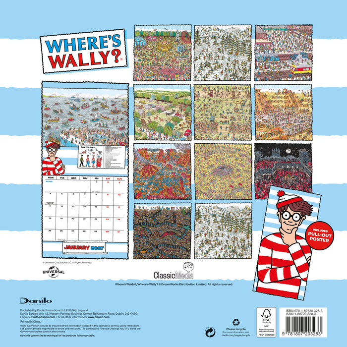 Where s Wally 2027 Square Wall Calendar