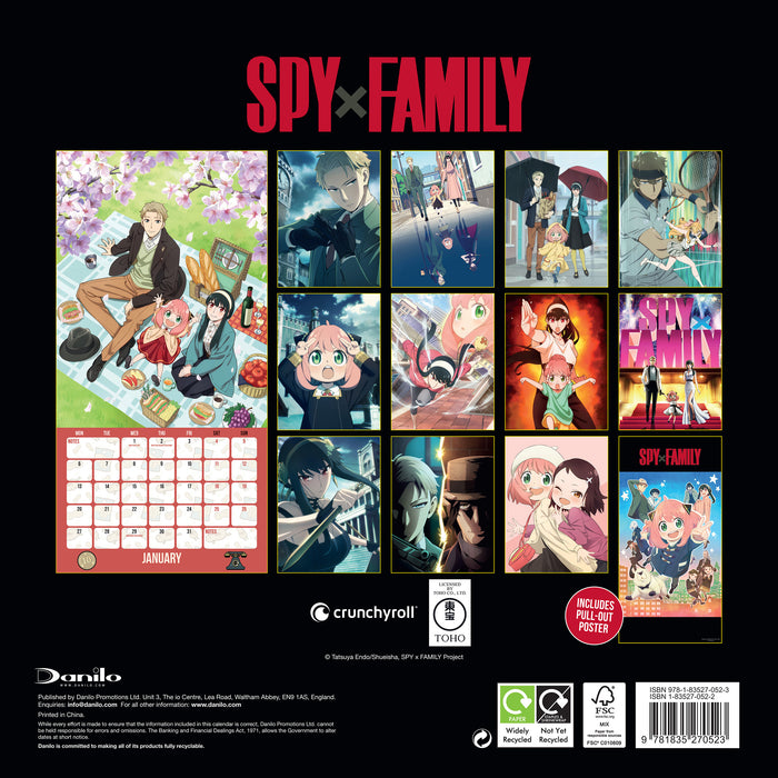 2025 Spy X Family Wall Calendar by  Danilo Promotions from Calendar Club