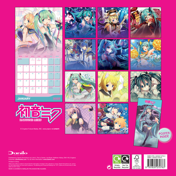 2025 Hatsune Miku Wall Calendar