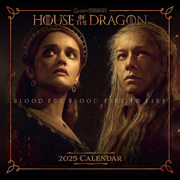 2025 House Of The Dragon Wall Calendar