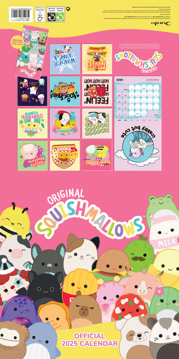 2025 Squishmallows Wall Calendar by  Danilo Promotions from Calendar Club