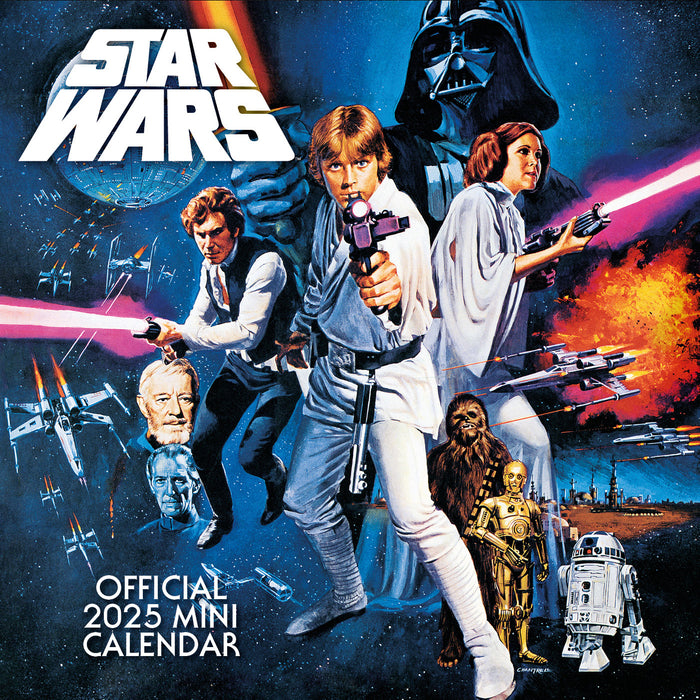 2025 Star Wars Classic Mini Wall Calendar by  Danilo Promotions from Calendar Club