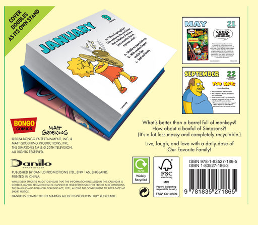 2025 The Simpsons Page-A-Day Calendar by  Danilo Promotions from Calendar Club