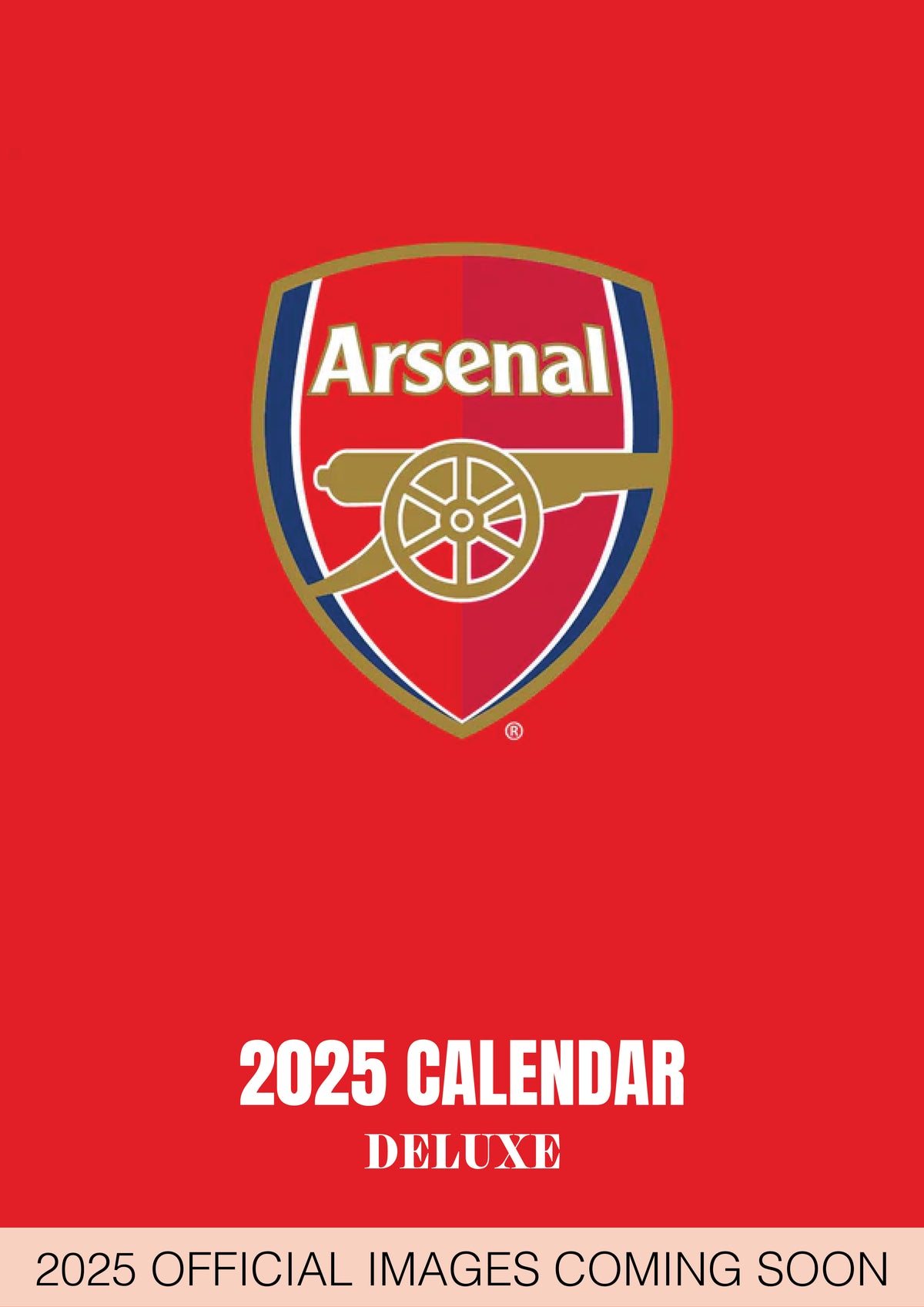 Calendar Club 2025 Arsenal FC Deluxe Large Wall Calendar